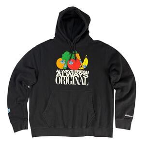 Adidas Hoodie Men's XL Black Always Fresh Original Fruit Sweatshirt XL 2022